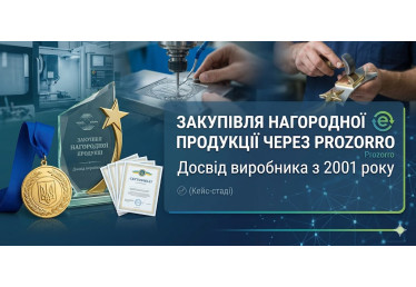 Закупівля нагородної продукції через Prozorro — досвід виробника з 2001 року