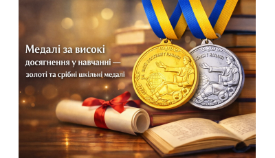 Медалі за високі досягнення у навчанні — золоті та срібні шкільні медалі