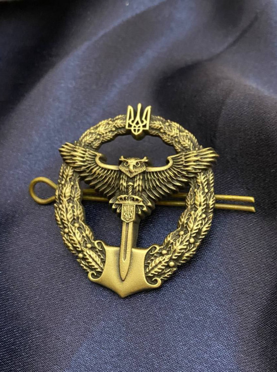 Беретний знак "Сова Розвідка" 50х2мм (25791)