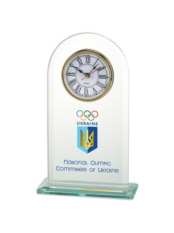 Годинник зі скла з Вашими логотипом 100x200 21G_13D (39073)