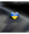 Значок "Серце" любов до України 20х17мм (15013)