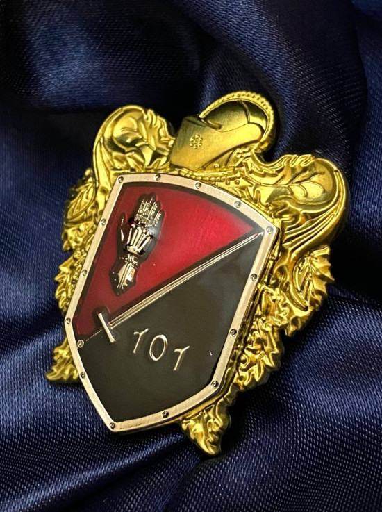Нагрудний знак "101" 45х37х2,5 мм (00208)