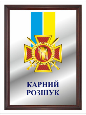 Сувенірна плакетка «100 років Карному розшуку» А4 (23931)
