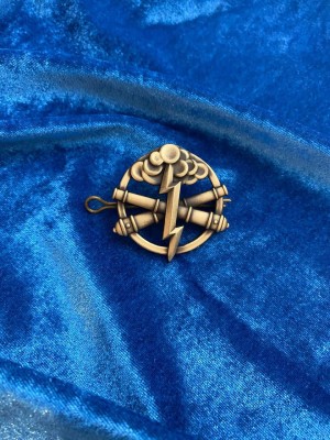 Беретний знак "Ракетні війська та артилерія" 50х50х3,0 мм (24386)