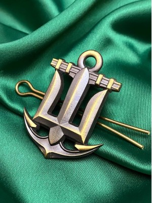 Беретний знак "Військово-Морських Сил" 55х40х2 мм (25059)