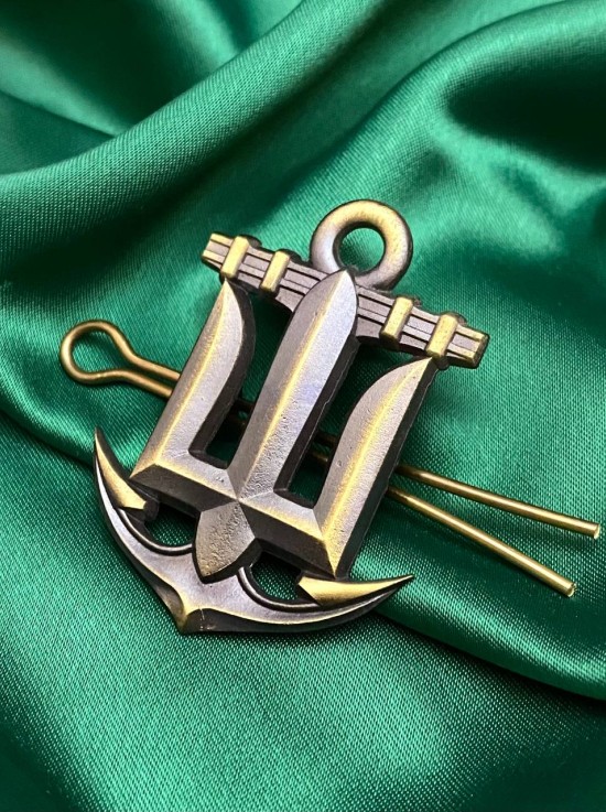 Беретний знак "Військово-Морських Сил" 55х40х2 мм (25059)