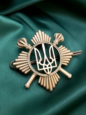 Беретний знак "Окремого Київського полку Президента" України 50х50х2 мм (27552)
