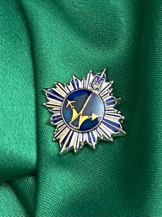 Значок "Аерокосмічне товариство України" 20мм (13847)
