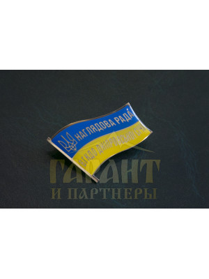 Значок "флаг Наглядова рада. Дніпровська Січ" 40х30 (01577)