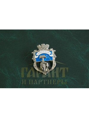 Значок герб Донецьк 39х30 (01978)