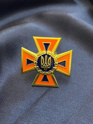 Беретний знак "ДСНС" 40х40х2 мм (23419)