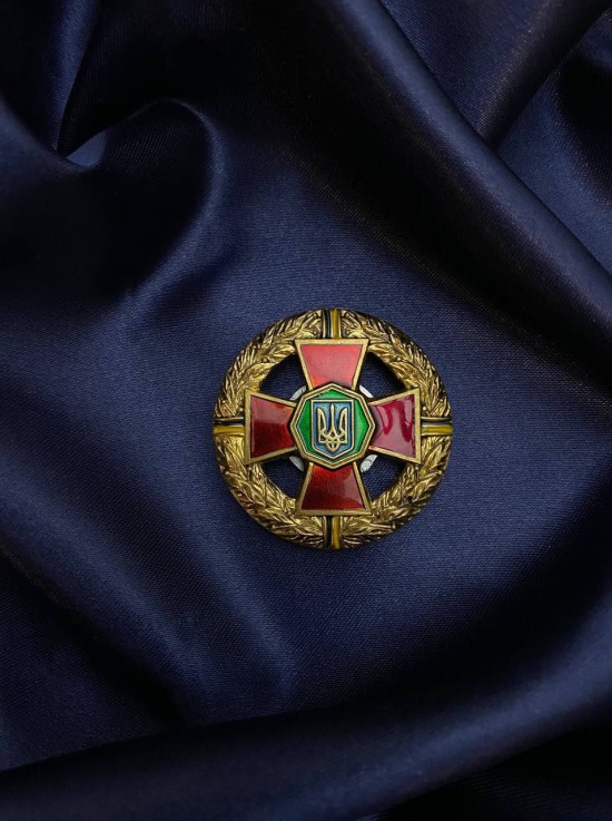 Беретний знак "Національна гвардія України" 45х45х2 мм (17916)