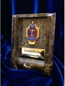 Мармурова плакетка "СБУ К"  60х32х2,5 мм (19291)
