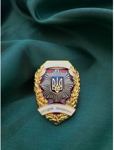 Нагрудний знак "Кращий працівник МВС" 44 х 33,5 мм (14645)