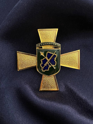 Нагрудний знак «Козацький хрест»   50х50х1,5 мм (29509)