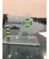 Нагорода зі скла "Карта України" з Вашим логотипом (скло)