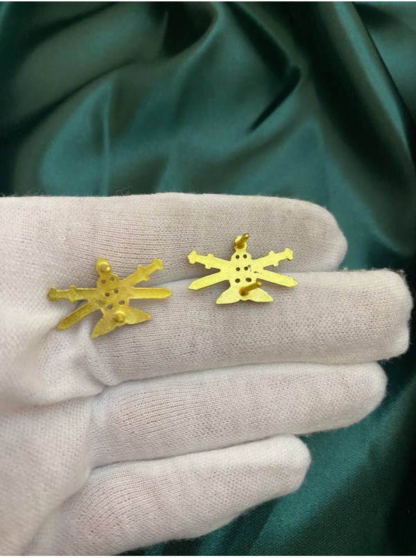 Емблема на комір "Спеціалісти тилового (матеріально-технічного) забезпечення" 25х15 мм (29426)