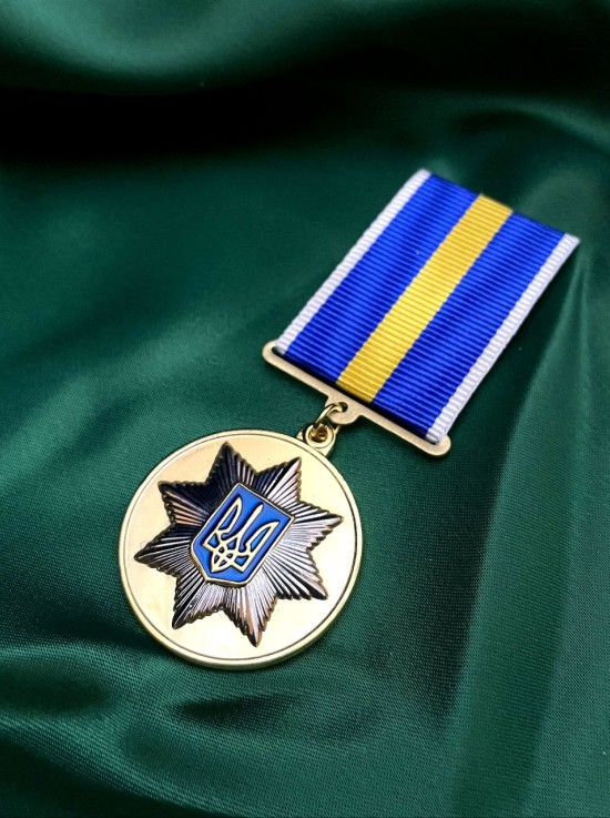 Медаль "Ветеран служби" Національна поліція України 32мм (31145)