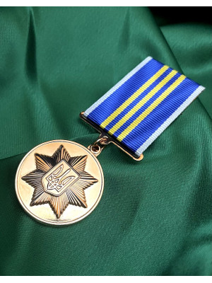 Медаль "10 рокiв сумлінної служби Національної поліції України 32мм (31142)
