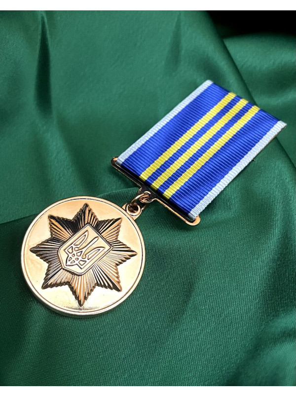 Медаль "10 рокiв сумлінної служби Національної поліції України 32мм (31142)