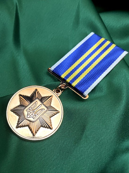 Медаль "10 рокiв сумлінної служби Національної поліції України 32мм (31142)