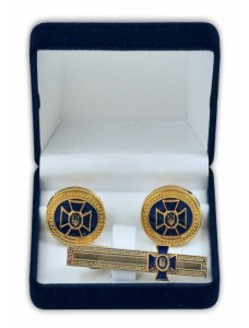 Запонки з затискачем СБУ  у футлярі (05797)