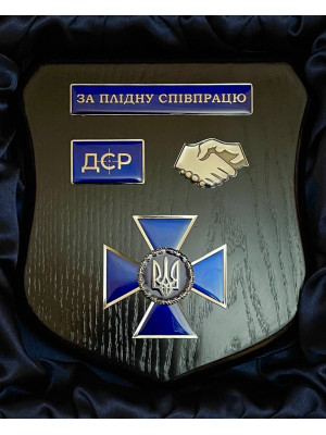 Щиток №4 "За плідну співпрацю" ДСР_СБУ 200х180мм (38292)