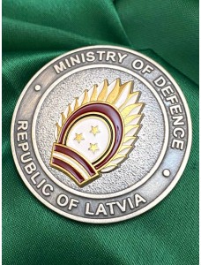 Монета "Ministry of defence. Republic of Latvia" 45мм (37247)
