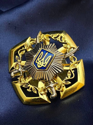 Нагрудний знак "За відвагу в службі" МВС 40 мм (05622)