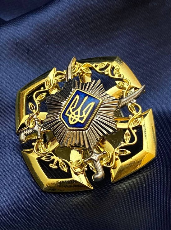 Нагрудний знак "За відвагу в службі" МВС 40 мм (05622)