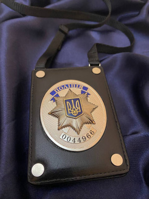 Портмоне Національна поліція України № 2 з металевими вставками 110х78мм (37234)