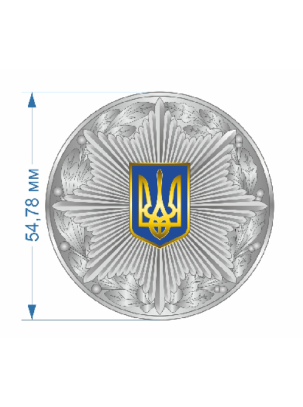 Пряжка на ремінь національна поліція д55х3 мм (25508)