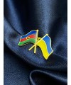 Значок флаги Азербайджан та УкраЇна 25Х16мм (18923)