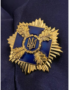 Нагрудний знак ДГЗ СБУ для сторонніх осіб 45х45х3 мм (31765)