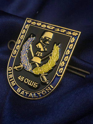 Беретний знак "48 ОШБ ім.Номана Челебіджіхана"№2_50х39мм (39350)
