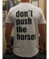 Футболка біла  don’t push the horses  з шевроном Альфа) (40677)