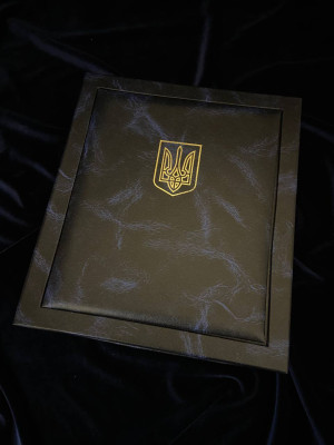 Футляр баладек тризуб синій з ложементом під щиток_240х210х65мм (37161)