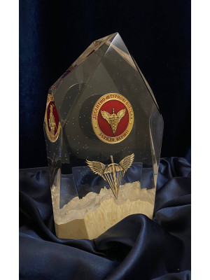 Кристал сувенірний "ДШВ + кокарда" з епоксидної смоли (41051) 