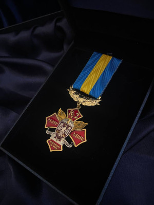 Медаль 82 Абатр 2ДШБ безстрашні та вірні 50 мм (39577)