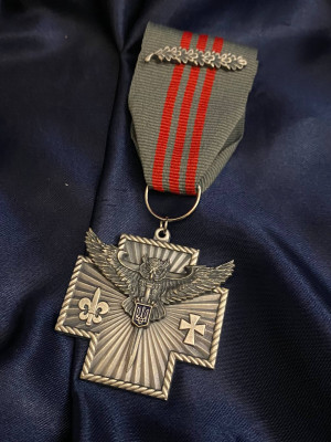 Медаль "Відзнака командира 54 ОРБ "Хрест розвідника За бойові заслуги"2ст_43х46мм (38900)