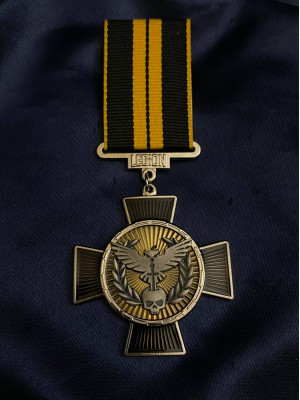Медаль "За рішучість" 2ст Міжнародний легіон України (розвідка)_45х45х2,5мм(39722)