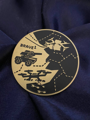Коїн "Brave1_2nd anniversary 2025"_50мм (40066)