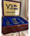 Набір графін з бокалами під  віскі в дерев'яному футлярі УЗ (27668)