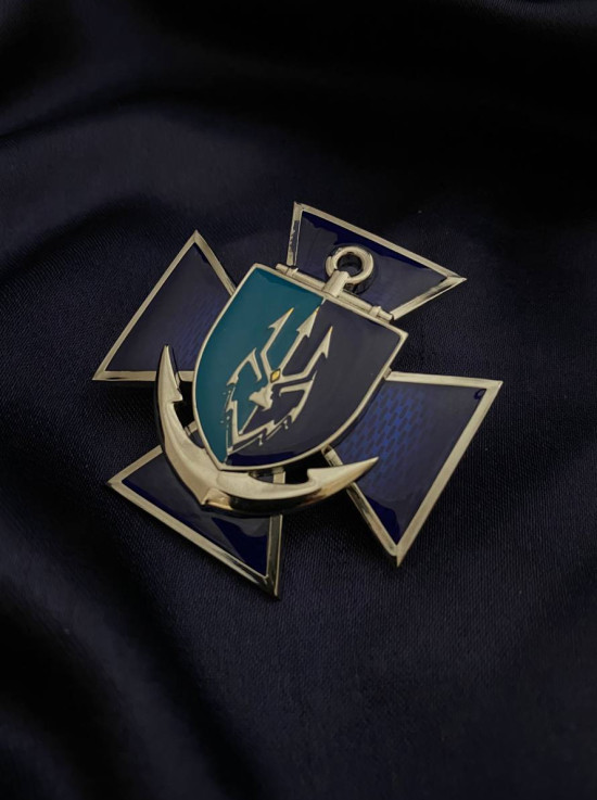 Нагрудний знак 2 батальйон 40 бригади берегової оборони 50 х 50 мм (39916)