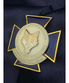Нагрудний знак ГУ_СБУ_ "Власна безпека"_вовк_ хрест 45х45х2,5 мм (32529)