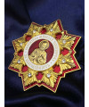 Нагрудний знак церковний «Миколай Чудотворець» 75×75×2 мм (33827)