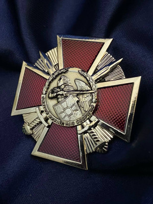 Нагрудний знак "Хрест пошани 3 ступеню. Північне Київське територіальне управління НГУ"_45мм (39063)