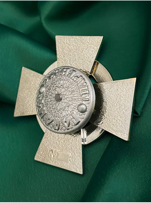 Нагрудний знак "За бездоганну службу. Батальйон зв'язку 3ОШБр"_50мм (38894)