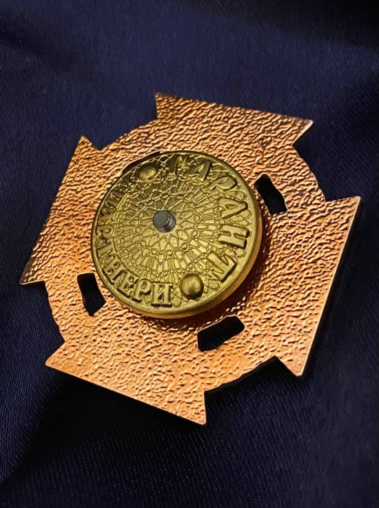 Нагрудний знак «Відмінник навчання» ДСНС_ НУЦЗ ІІ ступеня_45мм (38903)