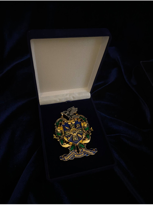 Нагрудний знак зі срібла Герб  80х60мм (41091)